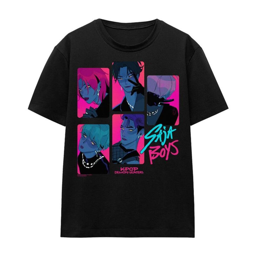 K-Pop Demon Hunters Womens/Ladies Saja Boys Demons T-Shirt / Black